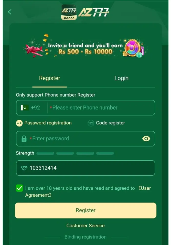 az777 game register